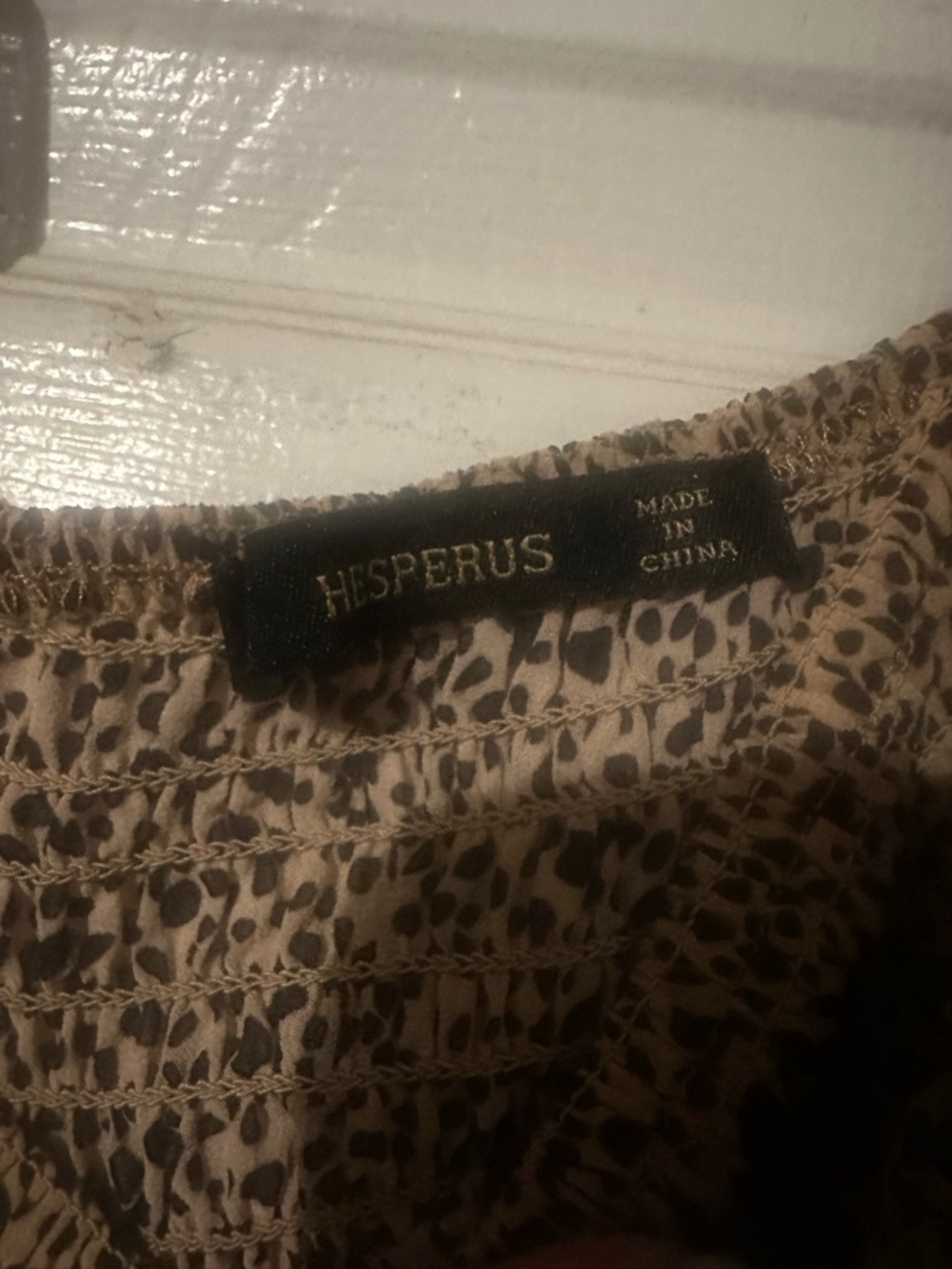 Beige Leopard Print Puff Sleeve Midi Dress - Picture 3 of 3